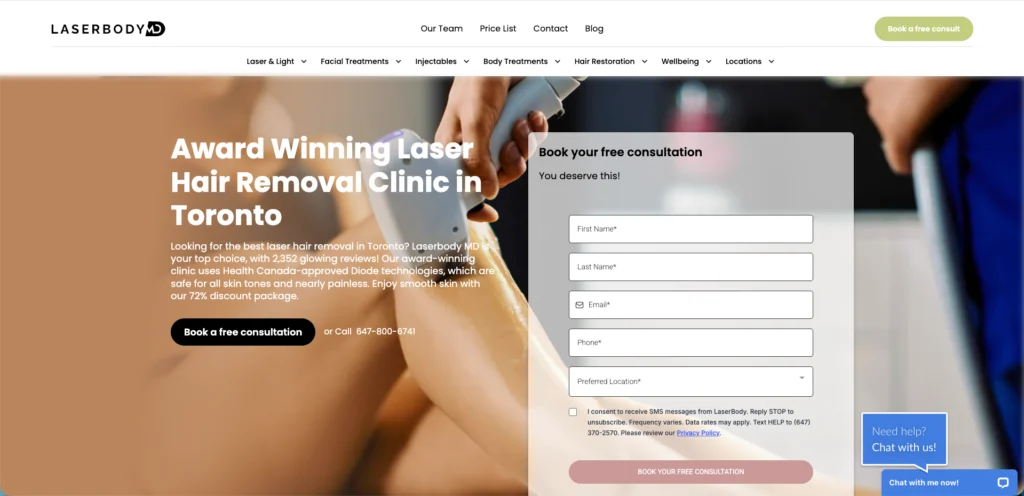 Laserbody MD is a North York Toronto laser hair removal clinic.