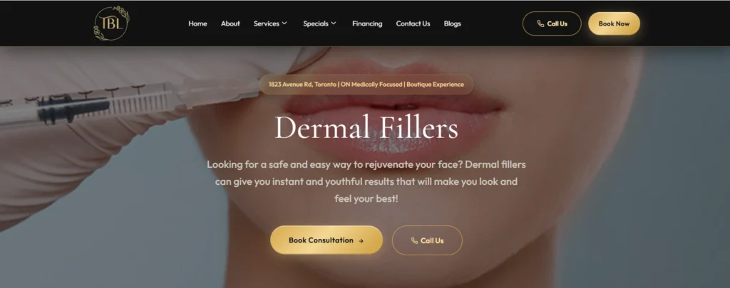 Best dermal fillers Toronto services at The Beauty Lounge Toronto.
