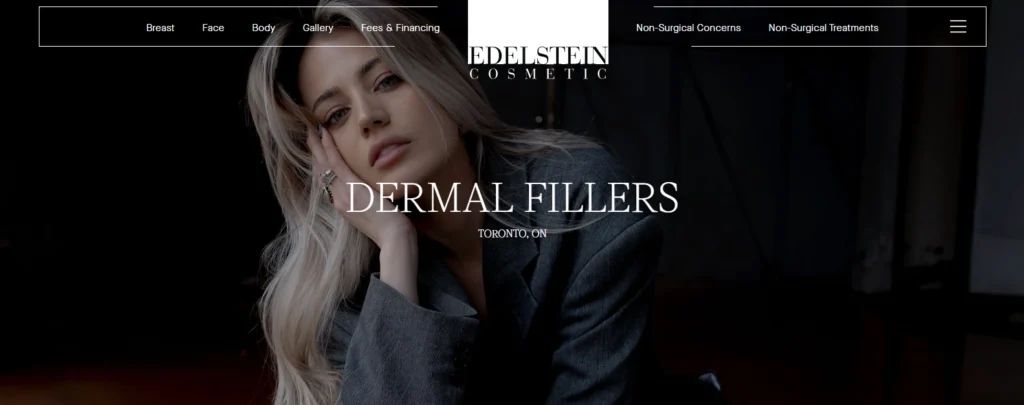 Edelstein Cosmetics offers services as the best dermal fillers Toronto.