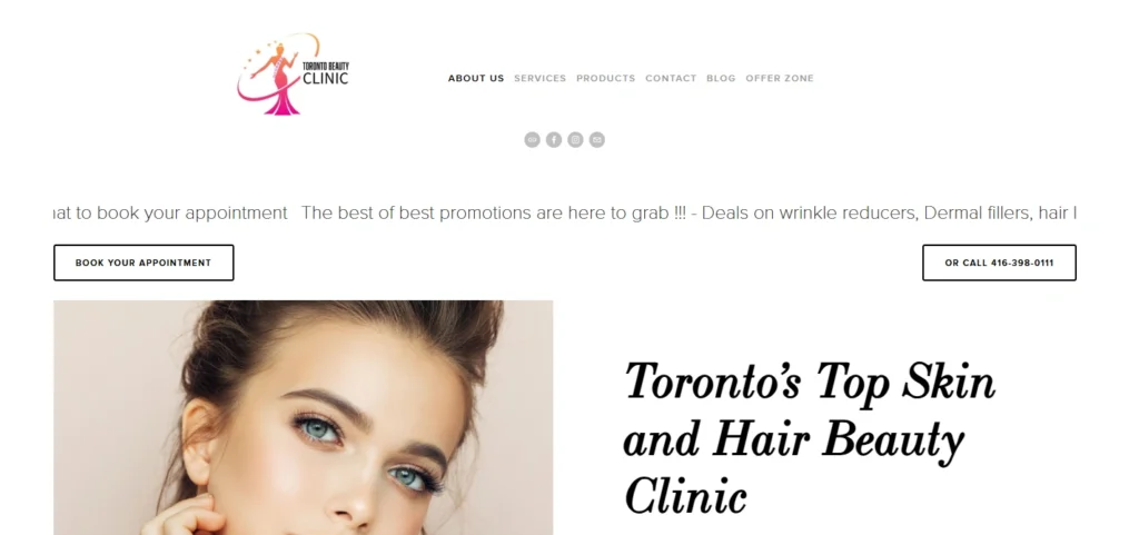 Toronto beauty clinic serves as the best botox clinic in Toronto.