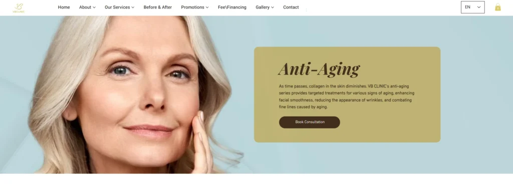 VB Clinic aesthetic gives treatments and skincare services for botox yorkville toronto.