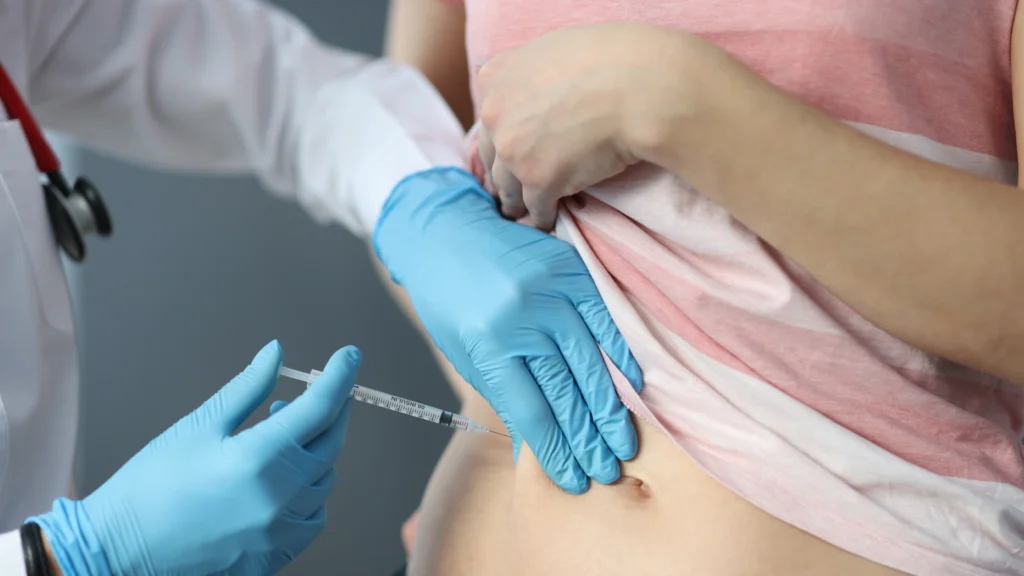Lipolysis process steps before treatment preparation.