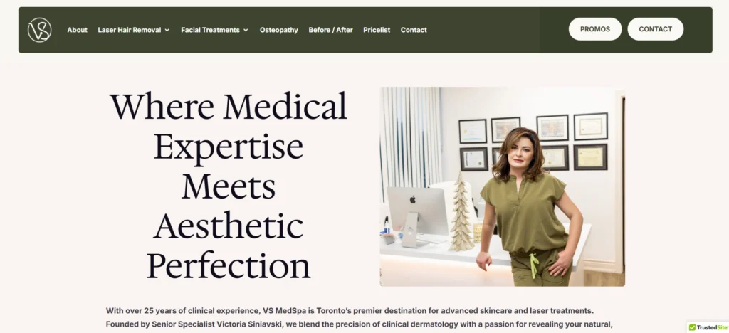 Best laser hair removal in Toronto at VS MedSpa Laser Clinic. 