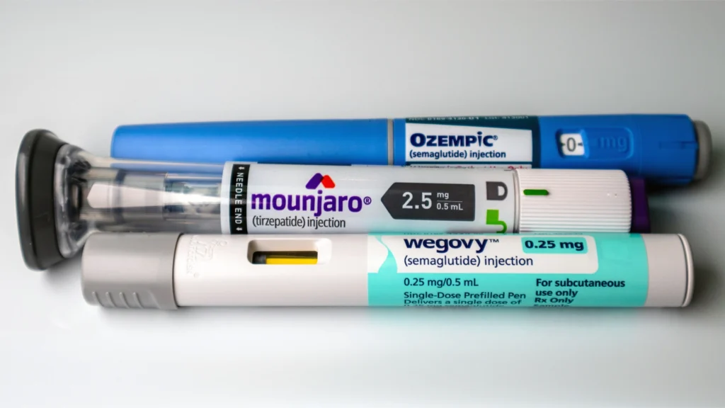 Peptides for direct fat burning lipolysis comparison table.